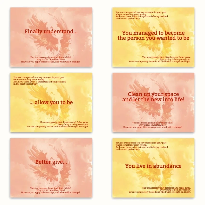 Metaphorical associative cards “Healing the Inner Girl” — sample cards, 1