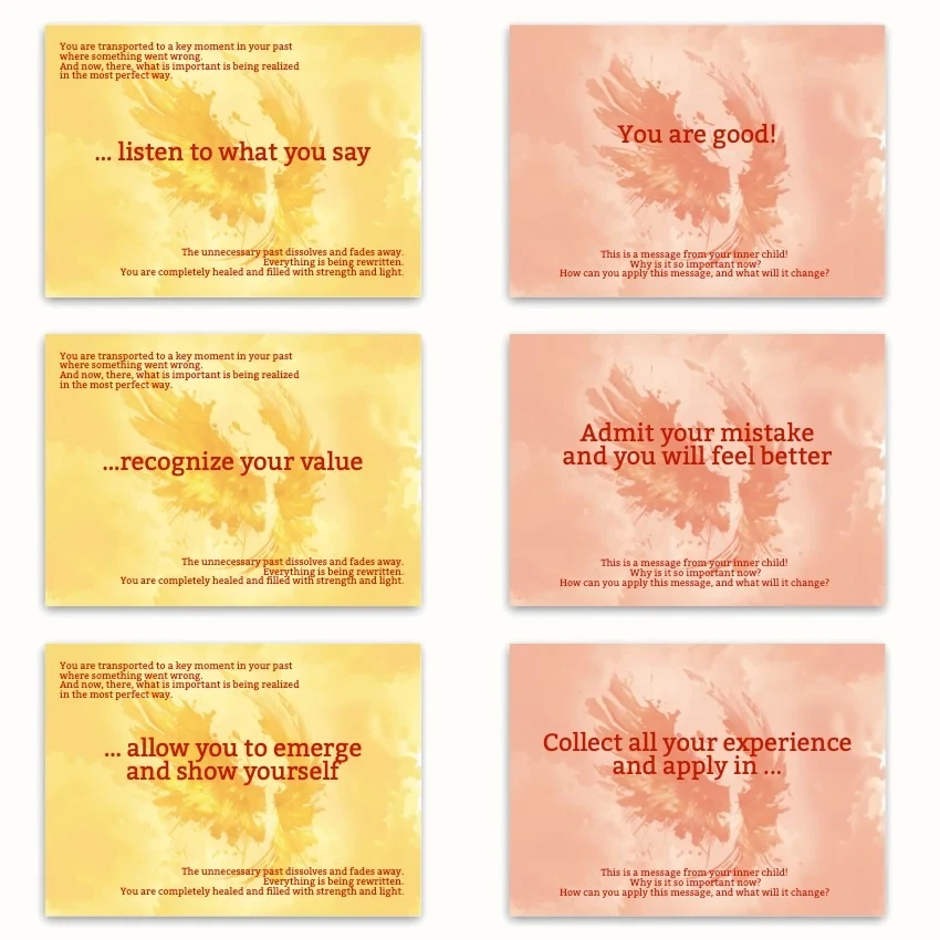 Metaphorical associative cards “Healing the Inner Girl” — sample cards, 2