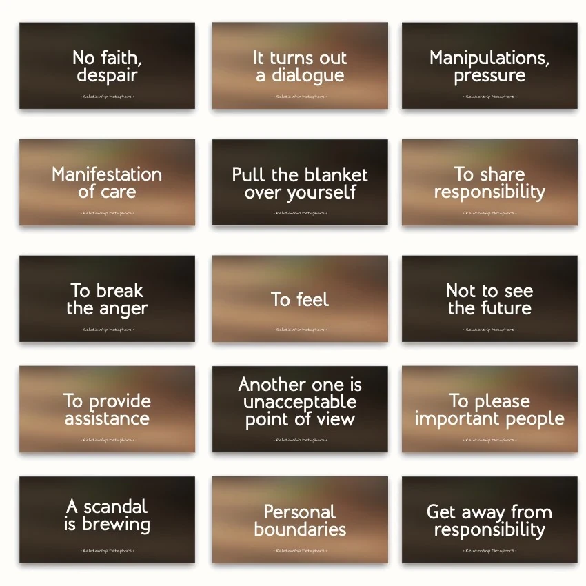 Metaphorical associative cards “Relationship Metaphors” — sample cards, 3