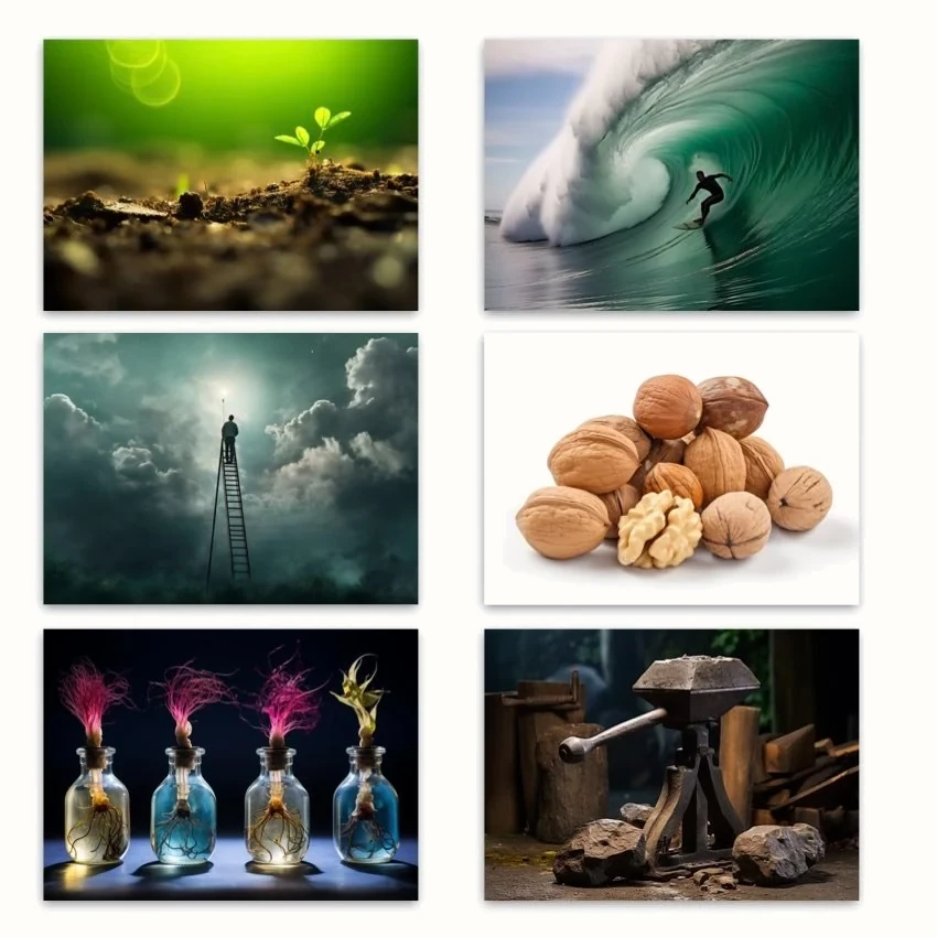 Metaphorical associative cards “Inner Supports” — sample cards, 2