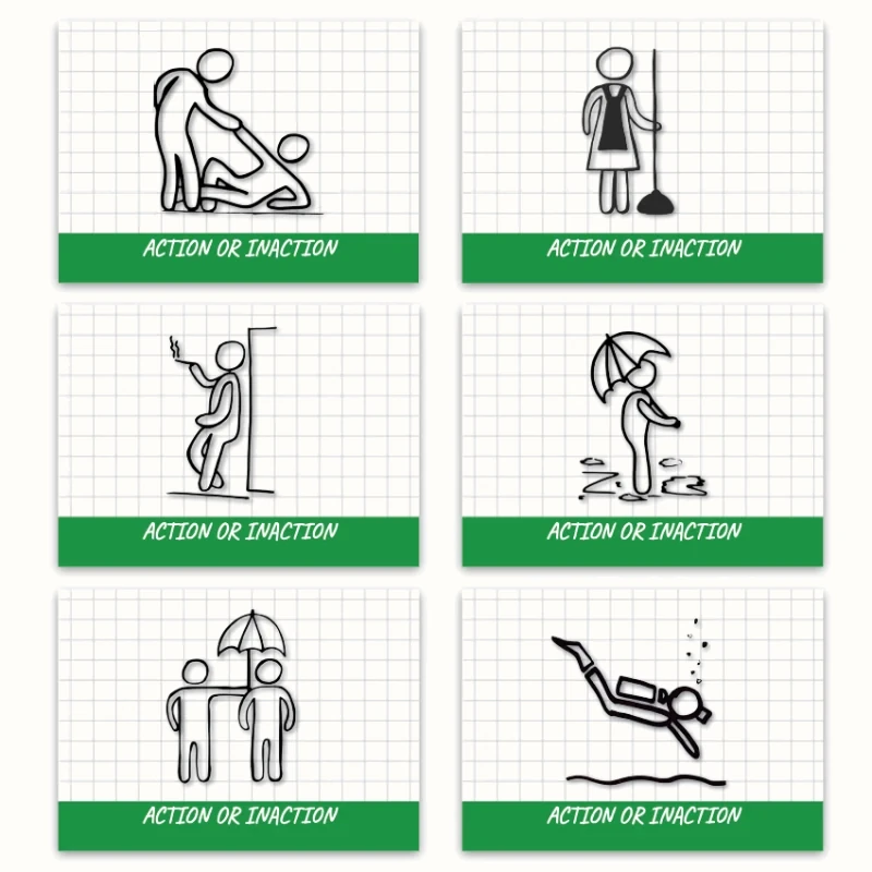 Metaphorical associative cards “Actions & Inaction” — sample cards, 4