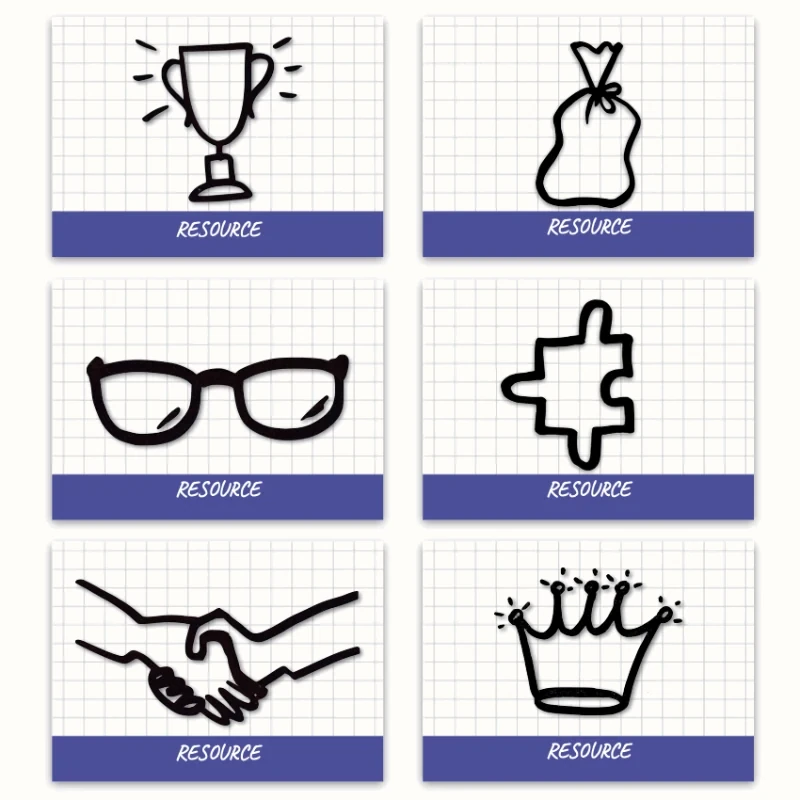 Metaphorical associative cards “Tips & Resources” — sample cards, 1