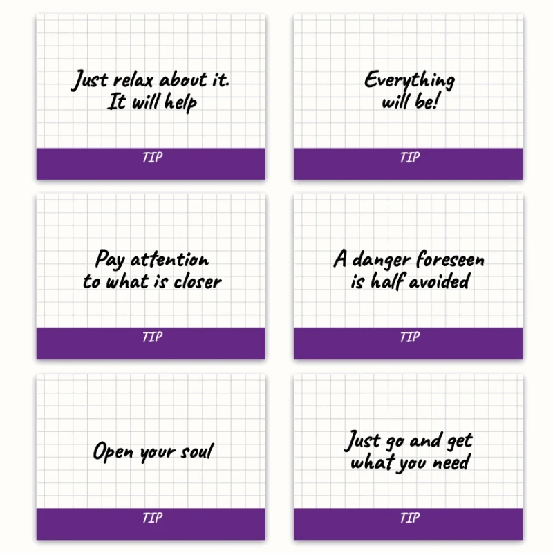 Metaphorical associative cards “Tips & Resources” — sample cards, 3