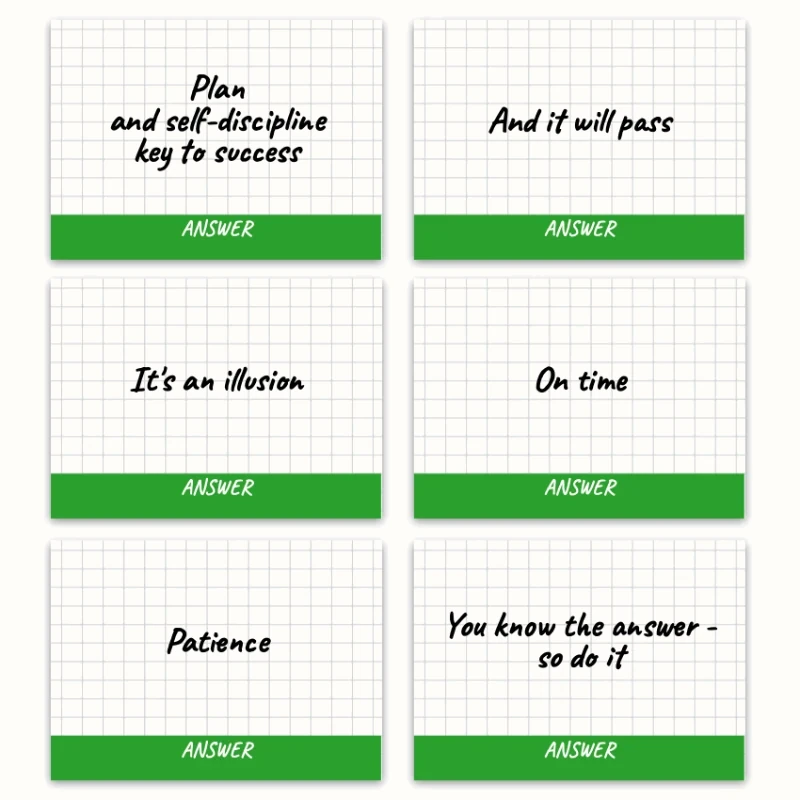 Metaphorical associative cards “Questions & Answers” — sample cards, 1