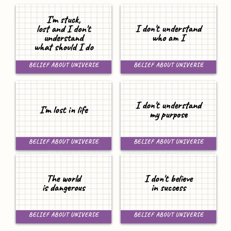 Metaphorical associative cards “Limiting Beliefs” — sample cards, 1