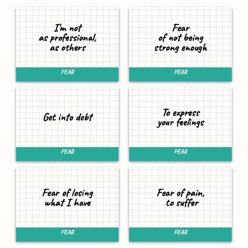 Metaphorical associative cards “Fears & Secondary Benefits” — sample cards, 3