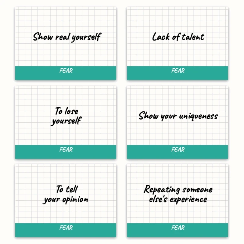 Metaphorical associative cards “Fears & Secondary Benefits” — sample cards, 4
