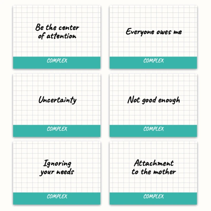 Metaphorical associative cards “Complexes & Psychological Defenses” — sample cards, 4
