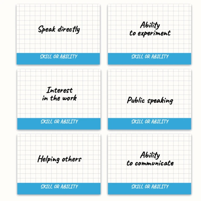Metaphorical associative cards “Skills & Abilities” — sample cards, 2