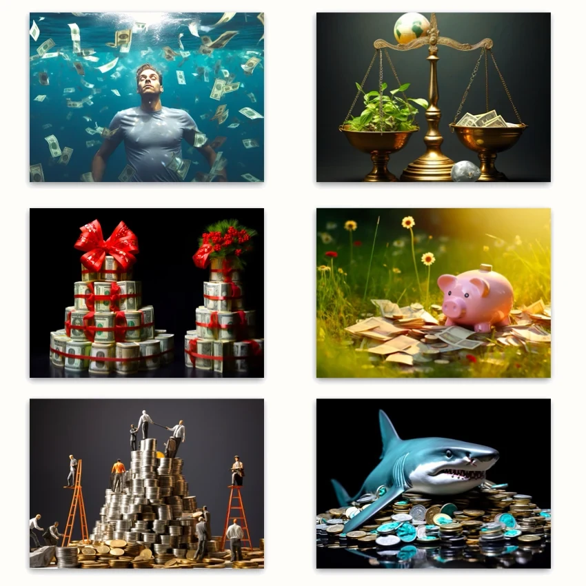 Metaphorical associative cards “Me and Money” — sample cards, 1