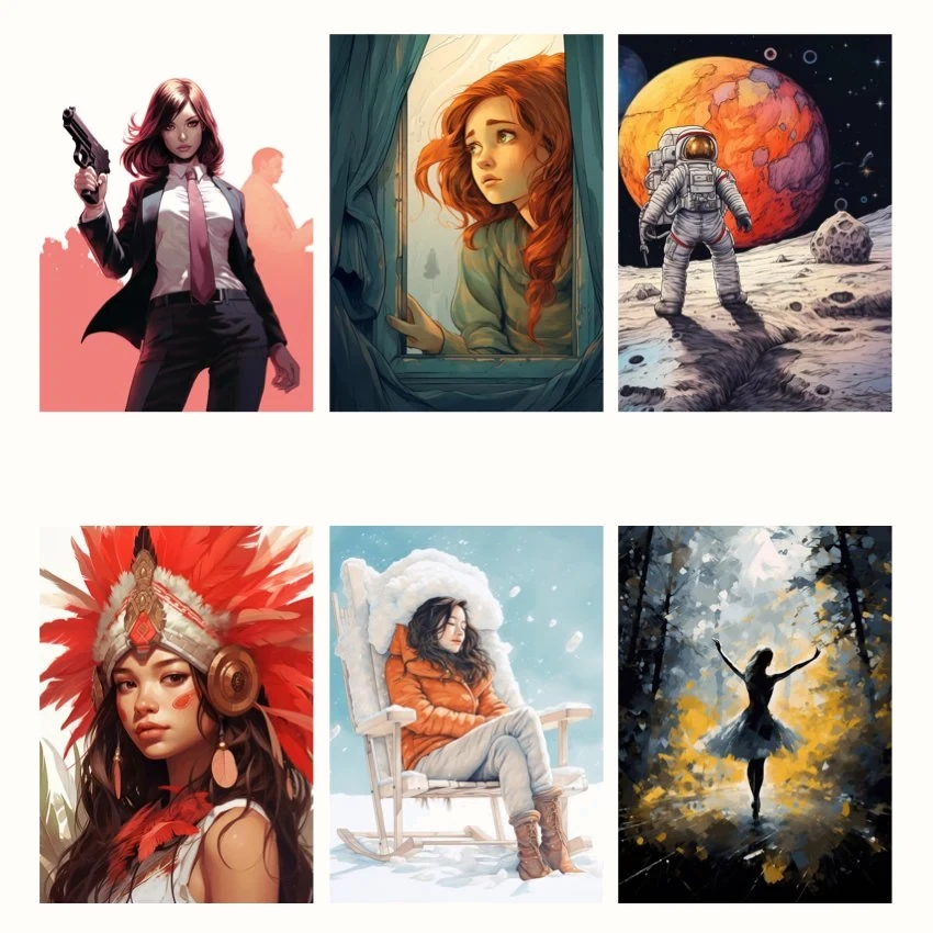 Metaphorical associative cards “The Shadow of a Woman” — sample cards, 3