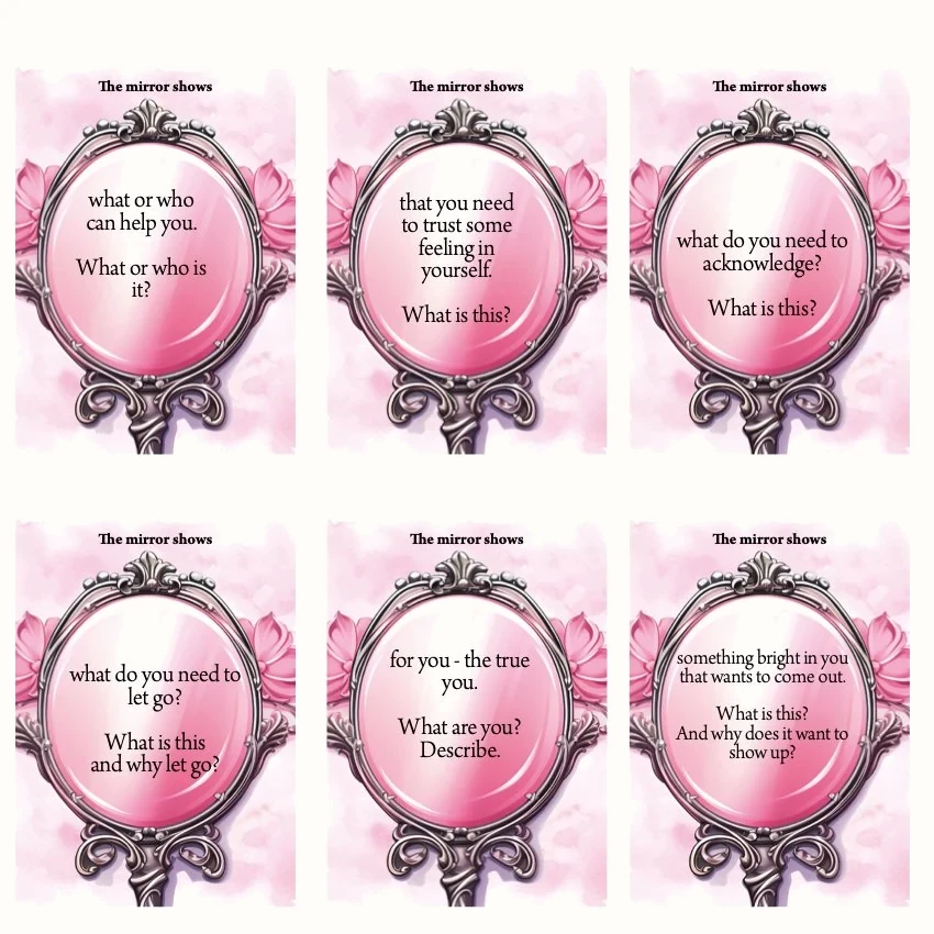 Metaphorical associative cards “The Female Mirror of Truth” — sample cards, 2