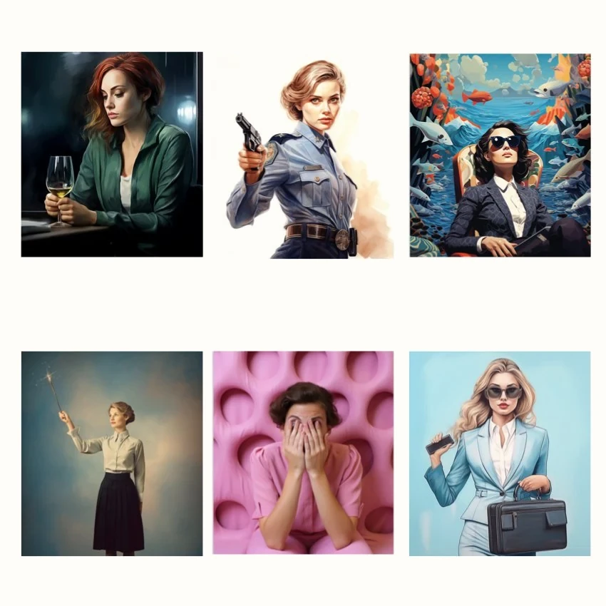 Metaphorical associative cards “Female Masks” — sample cards, 4